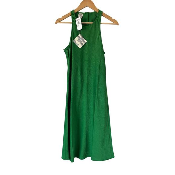 NWT BAUM UND PFERDGARTEN ANTOYA Kelly Green Midi Slip Dress Minimalist Lagenlook - Picture 3 of 10